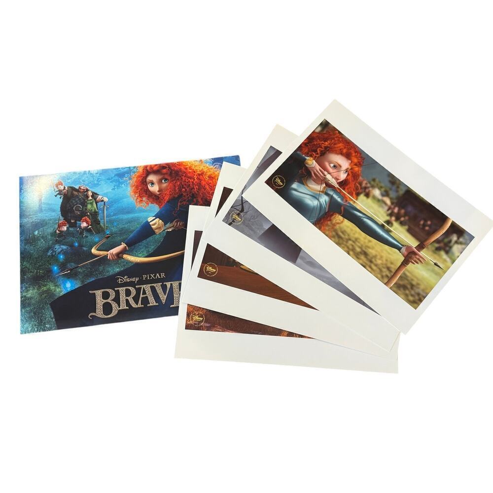 DISNEY Store BRAVE Commemorative Lithograph 2012 Prints set of 4 Collectible